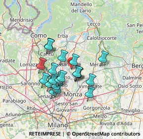 Mappa Via Cardinale Federico Borromeo, 20842 Besana in Brianza MB, Italia (10.7015)