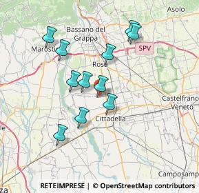 Mappa Via S. Francesco, 36056 Tezze sul Brenta VI, Italia (6.36818)