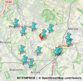 Mappa Via dei Tigli, 23880 Casatenovo LC, Italia (3.89692)