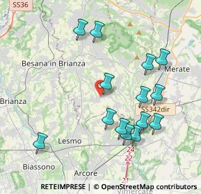 Mappa Via dei Tigli, 23880 Casatenovo LC, Italia (3.97786)