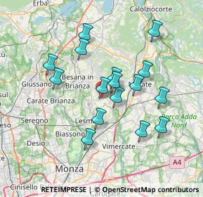 Mappa Via dei Tigli, 23880 Casatenovo LC, Italia (6.38375)