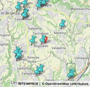 Mappa Via dei Tigli, 23880 Casatenovo LC, Italia (2.8135)