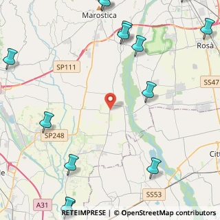 Mappa Via Bassanese Superiore, 36060 Pozzoleone VI, Italia (6.92857)