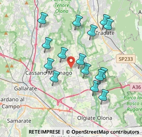 Mappa Via Benedetto Croce, 21054 Fagnano Olona VA, Italia (3.51267)