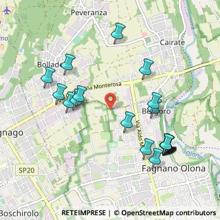 Mappa Via Benedetto Croce, 21054 Fagnano Olona VA, Italia (1.1045)