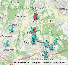 Mappa Via Opifici Valle, 21054 Fagnano Olona VA, Italia (1.99167)