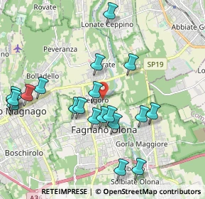 Mappa Via Opifici Valle, 21054 Fagnano Olona VA, Italia (2.1225)