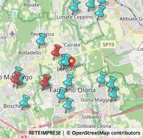 Mappa Via Opifici Valle, 21054 Fagnano Olona VA, Italia (2.3135)