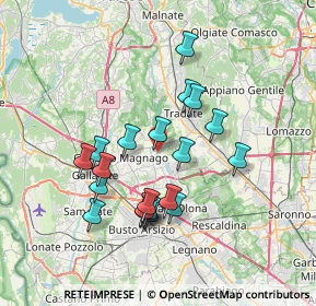 Mappa Via Opifici Valle, 21054 Fagnano Olona VA, Italia (6.4065)