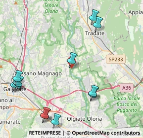 Mappa Via Opifici Valle, 21054 Fagnano Olona VA, Italia (5.37917)