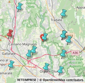 Mappa Via Opifici Valle, 21054 Fagnano Olona VA, Italia (4.81308)