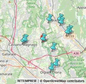 Mappa Via Opifici Valle, 21054 Fagnano Olona VA, Italia (3.77909)