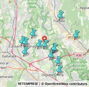 Mappa Via Opifici Valle, 21054 Fagnano Olona VA, Italia (3.43154)