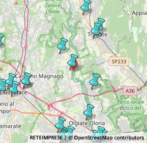 Mappa Via Opifici Valle, 21054 Fagnano Olona VA, Italia (6.0295)