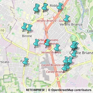 Mappa Via L. Barzaghi, 20843 Verano Brianza MB, Italia (1.232)