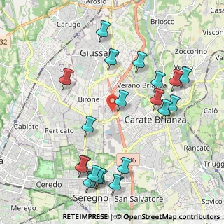 Mappa Via L. Barzaghi, 20843 Verano Brianza MB, Italia (2.3025)