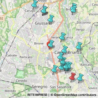 Mappa Via L. Barzaghi, 20843 Verano Brianza MB, Italia (2.4865)
