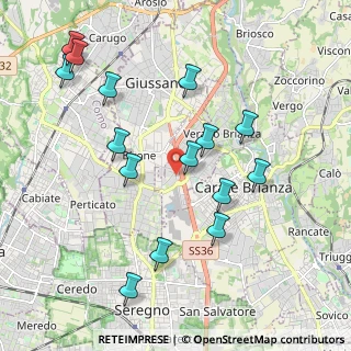 Mappa Via L. Barzaghi, 20843 Verano Brianza MB, Italia (2.11333)