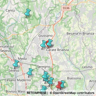 Mappa Via L. Barzaghi, 20843 Verano Brianza MB, Italia (6.12667)