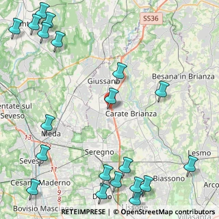 Mappa Via L. Barzaghi, 20843 Verano Brianza MB, Italia (6.5985)