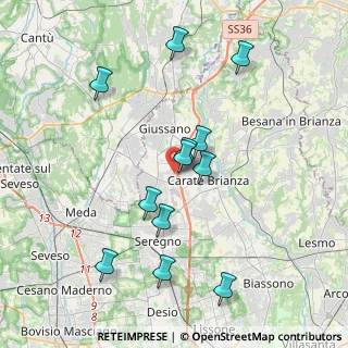 Mappa Via L. Barzaghi, 20843 Verano Brianza MB, Italia (3.72417)