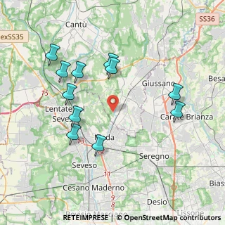 Mappa Via San Martino della Battaglia, 22060 Cabiate CO, Italia (3.93455)