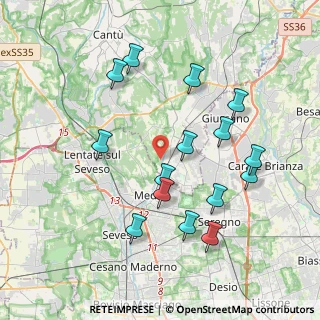 Mappa Via San Martino della Battaglia, 22060 Cabiate CO, Italia (3.89867)