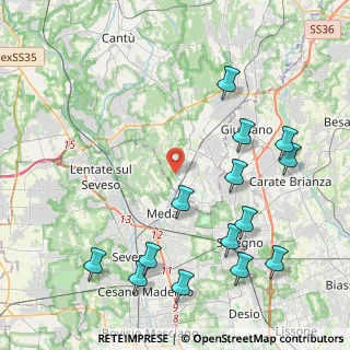 Mappa Via San Martino della Battaglia, 22060 Cabiate CO, Italia (5.005)
