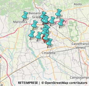 Mappa Via Laghi, 35013 Cittadella PD, Italia (5.205)