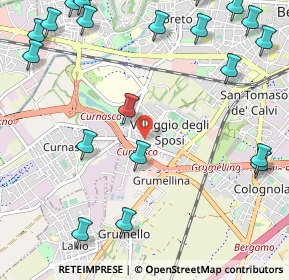 Mappa Via per Curnasco, 24127 Bergamo BG, Italia (1.5285)