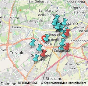 Mappa Via per Curnasco, 24127 Bergamo BG, Italia (1.556)