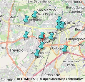 Mappa Via per Curnasco, 24127 Bergamo BG, Italia (1.55182)