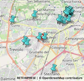 Mappa Via per Curnasco, 24127 Bergamo BG, Italia (2.5205)