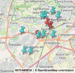 Mappa Via per Curnasco, 24127 Bergamo BG, Italia (1.64692)