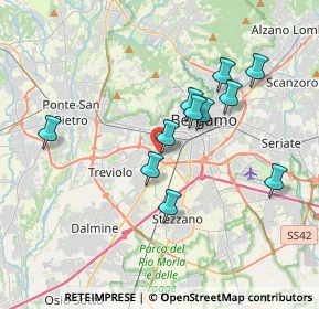 Mappa Via per Curnasco, 24127 Bergamo BG, Italia (3.25636)