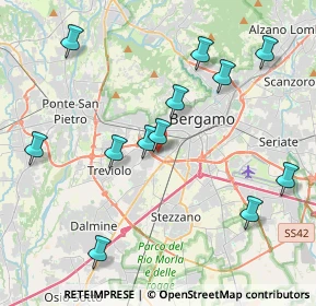 Mappa Via per Curnasco, 24127 Bergamo BG, Italia (4.29333)