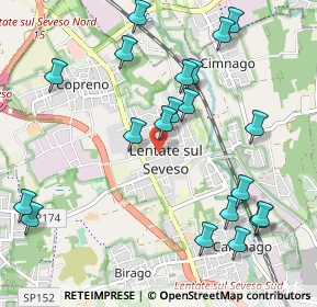 Mappa Via D. Aureggi, 20823 Lentate sul Seveso MB, Italia (1.167)