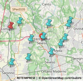 Mappa Via D. Aureggi, 20823 Lentate sul Seveso MB, Italia (4.23333)