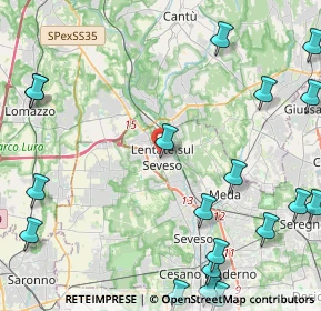 Mappa Via D. Aureggi, 20823 Lentate sul Seveso MB, Italia (6.4165)