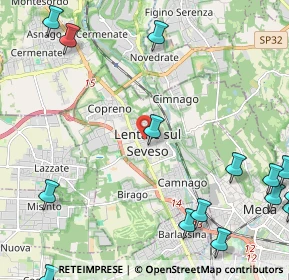 Mappa Via D. Aureggi, 20823 Lentate sul Seveso MB, Italia (3.44)