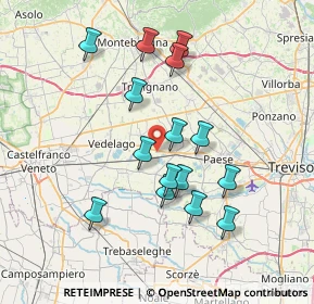 Mappa Via Marco Pasato, 31050 Vedelago TV, Italia (6.72667)