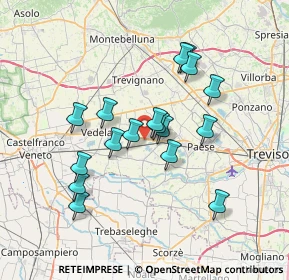 Mappa Via Marco Pasato, 31050 Vedelago TV, Italia (6.18)