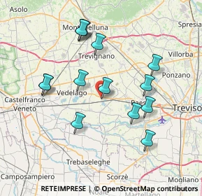 Mappa Via Marco Pasato, 31050 Vedelago TV, Italia (7.29143)