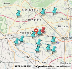Mappa Via Marco Pasato, 31050 Vedelago TV, Italia (7.40308)