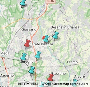 Mappa Via Ortigara, 20841 Carate Brianza MB, Italia (5.97714)