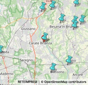 Mappa Via Ortigara, 20841 Carate Brianza MB, Italia (6.05231)
