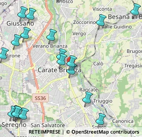 Mappa Via Ortigara, 20841 Carate Brianza MB, Italia (2.9315)