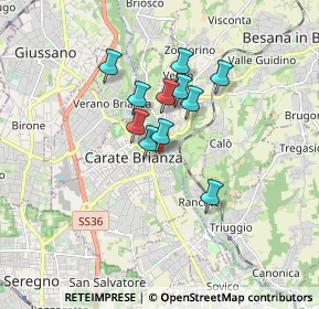 Mappa Via Ortigara, 20841 Carate Brianza MB, Italia (1.20455)