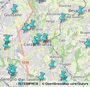 Mappa Via Ortigara, 20841 Carate Brianza MB, Italia (2.9495)