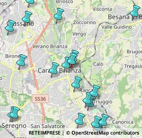 Mappa Via Ortigara, 20841 Carate Brianza MB, Italia (2.696)